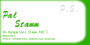 pal stamm business card